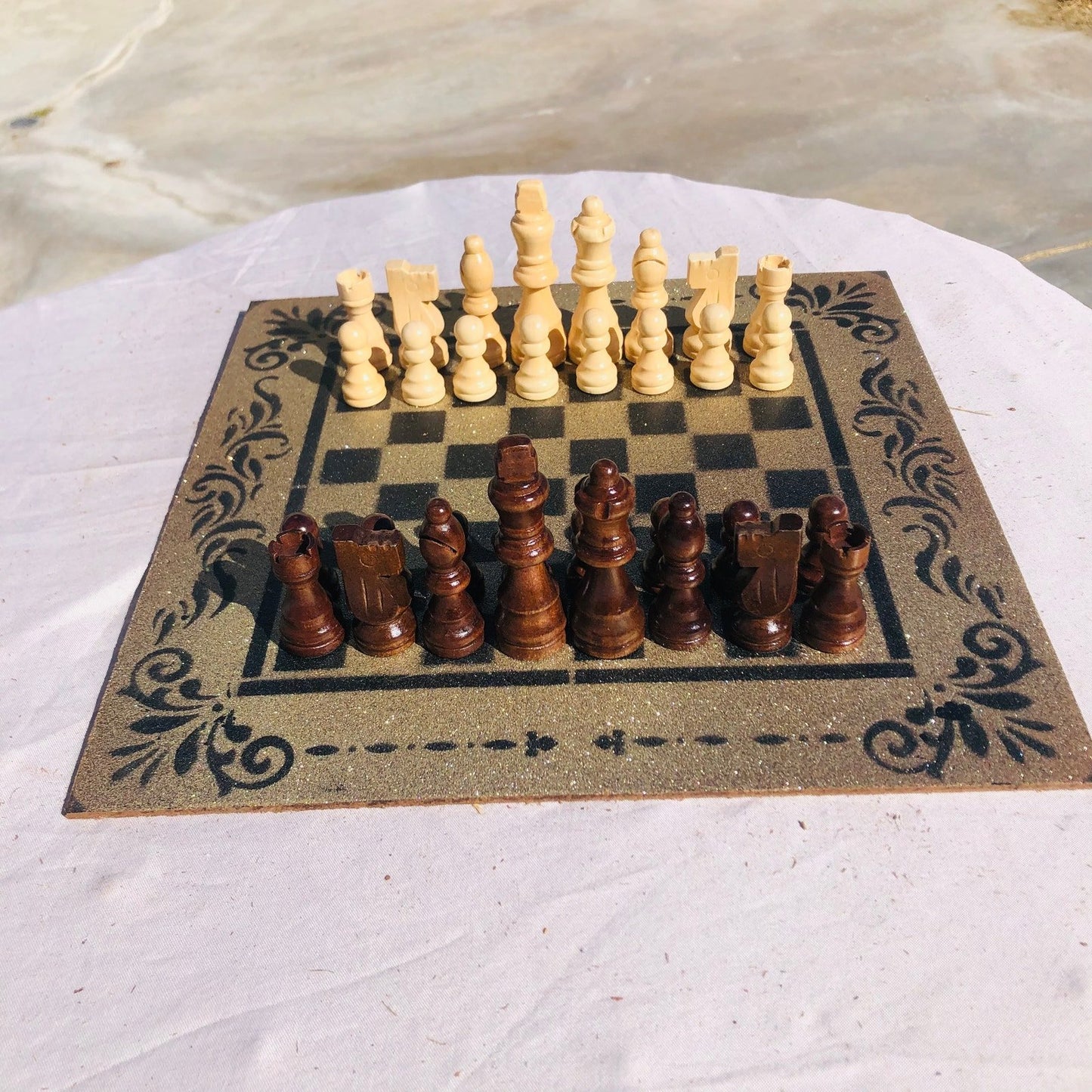 Chess Set - New Orleans Gold