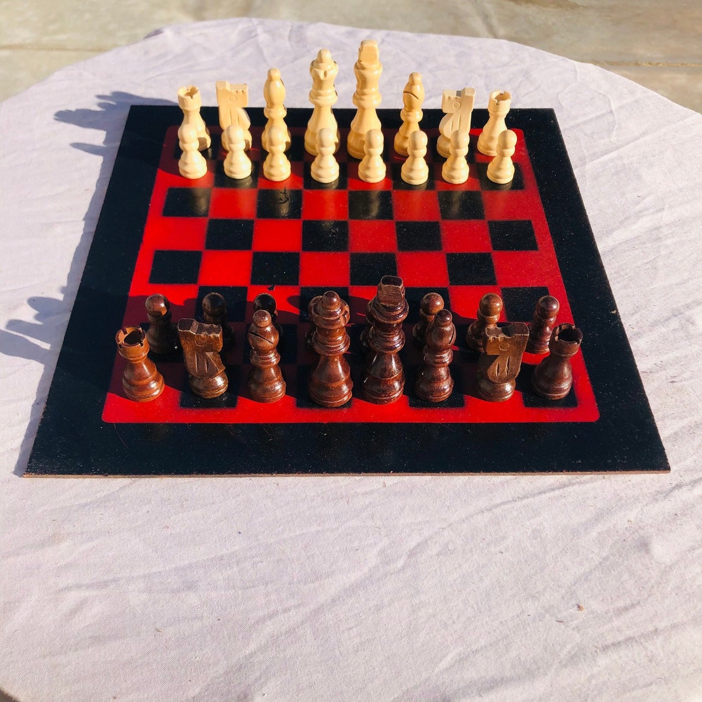 Chess Set - Red & Black