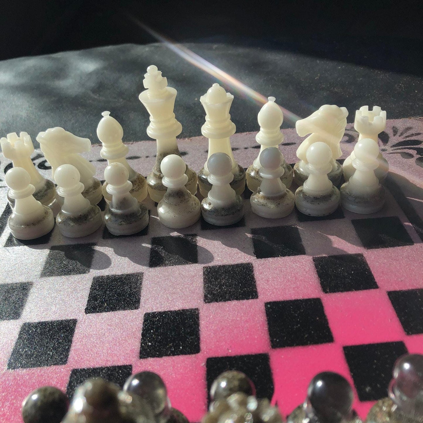 Chess Set - Pink & White Royal