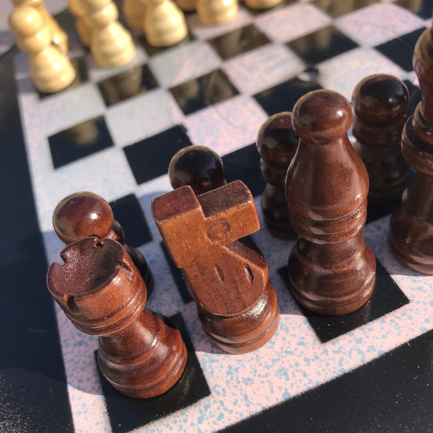 Vinyl Chess Set - Speckled Drizzle