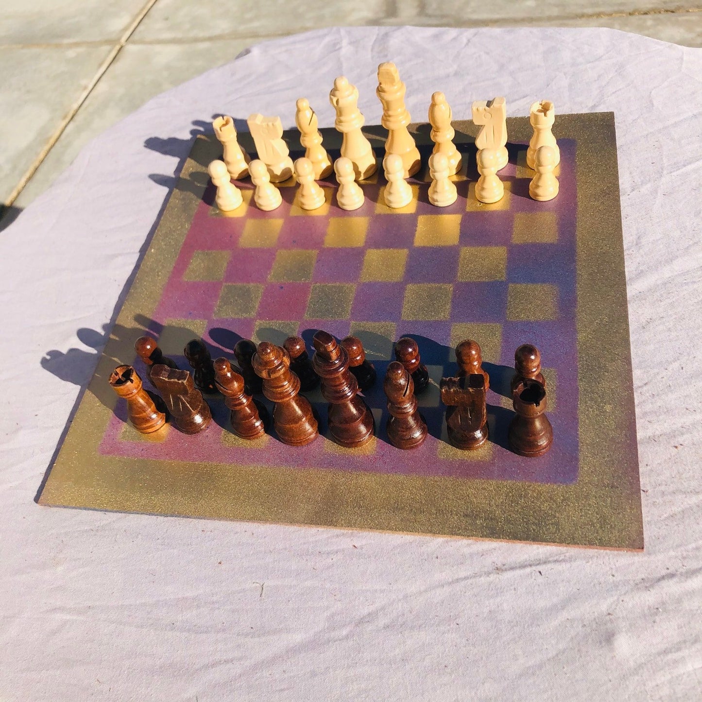 Chess Set - Purple Gold