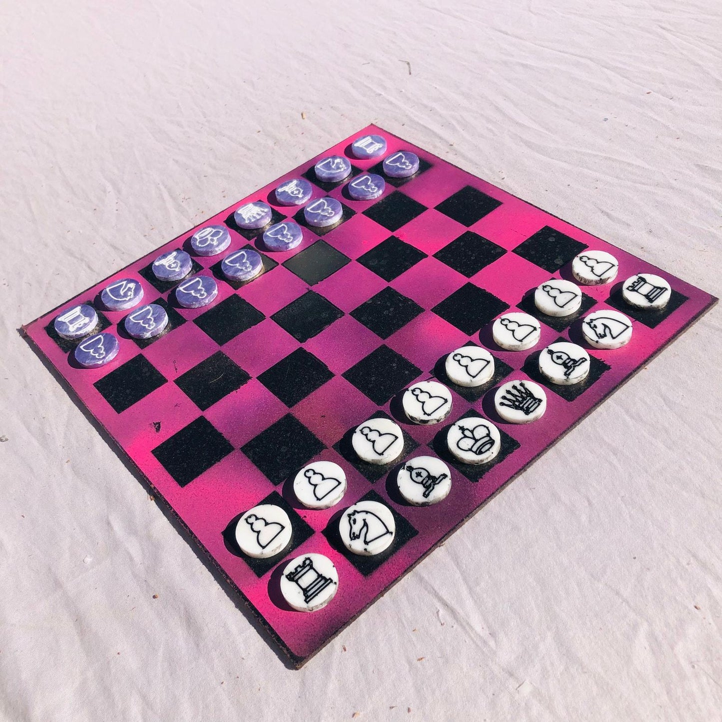 Chess Set - Pink & Black