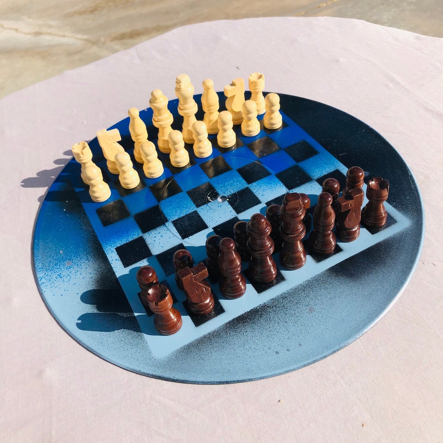 Vinyl Chess Set - Supreme Blue