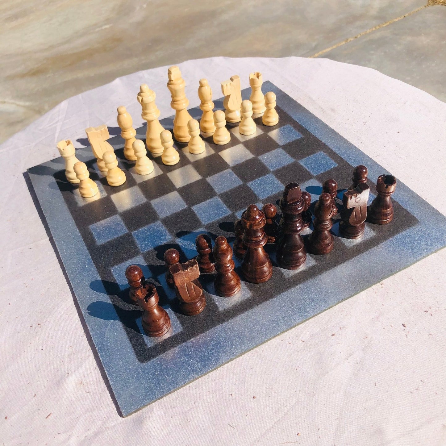 Chess Set - Silver & Black