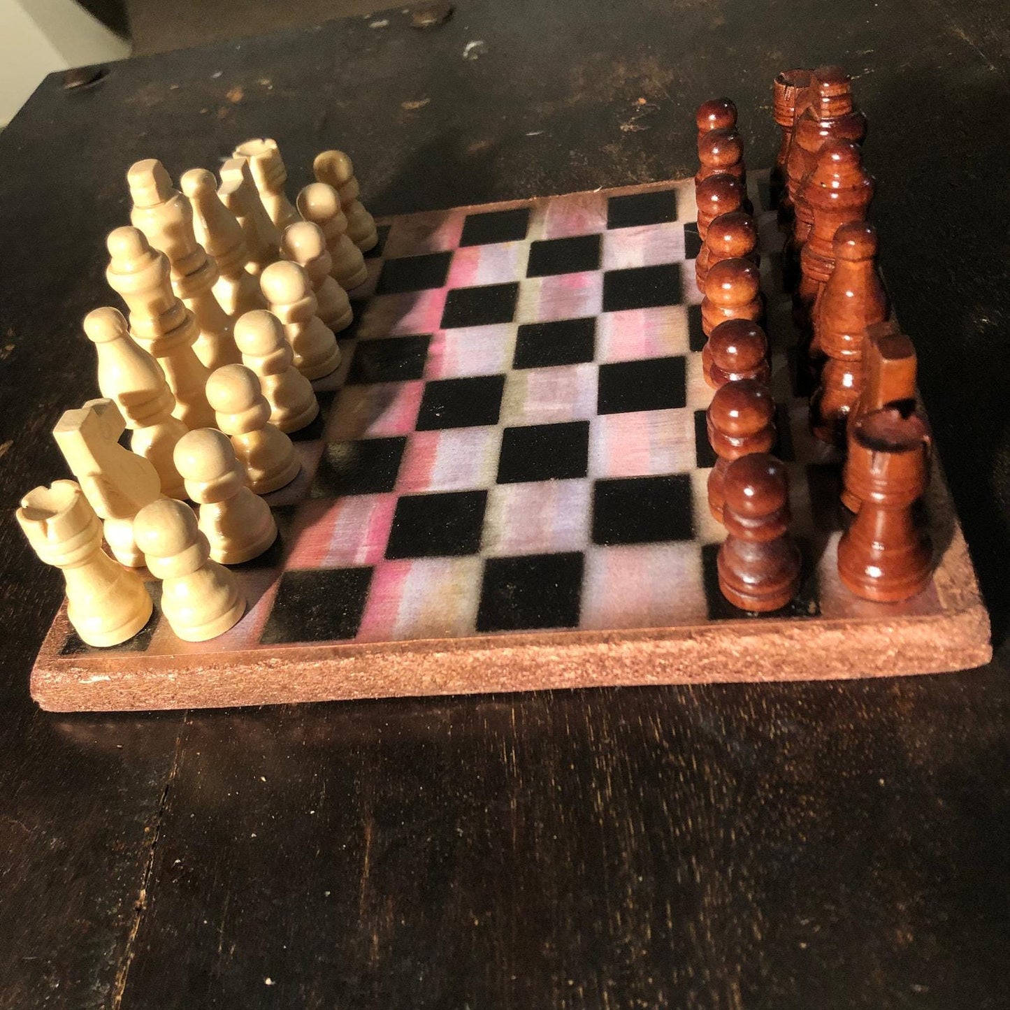 Scrapbook Chess Set - Faded Bronze