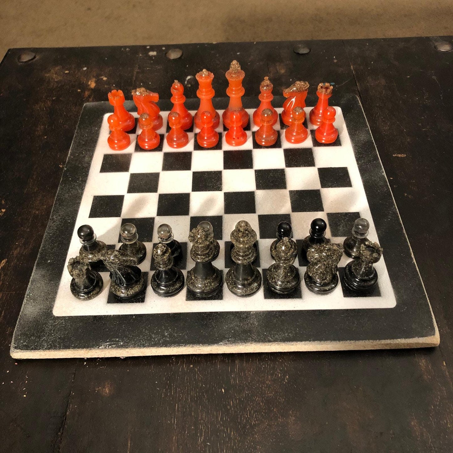 Chess Set - Black & White Edition (Resin Pieces)