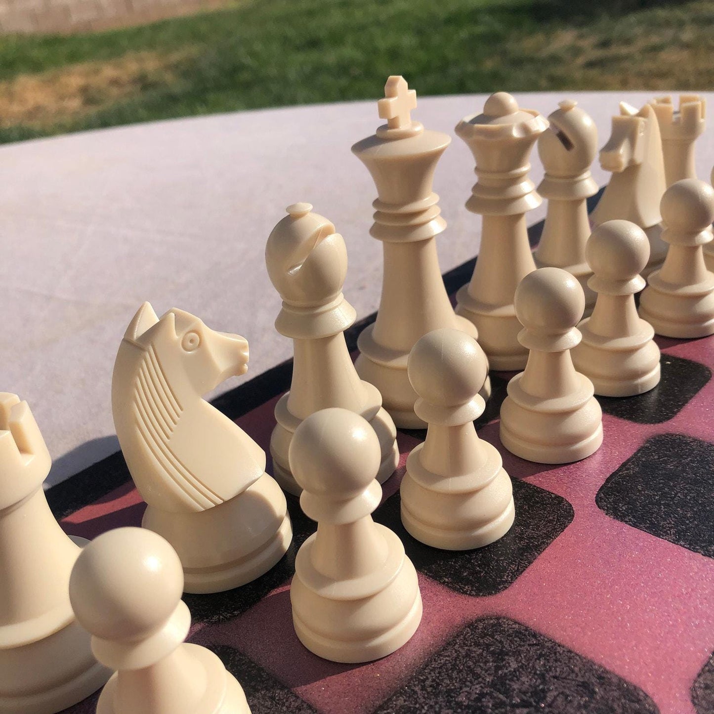 Large Chess Set - Rose Pink