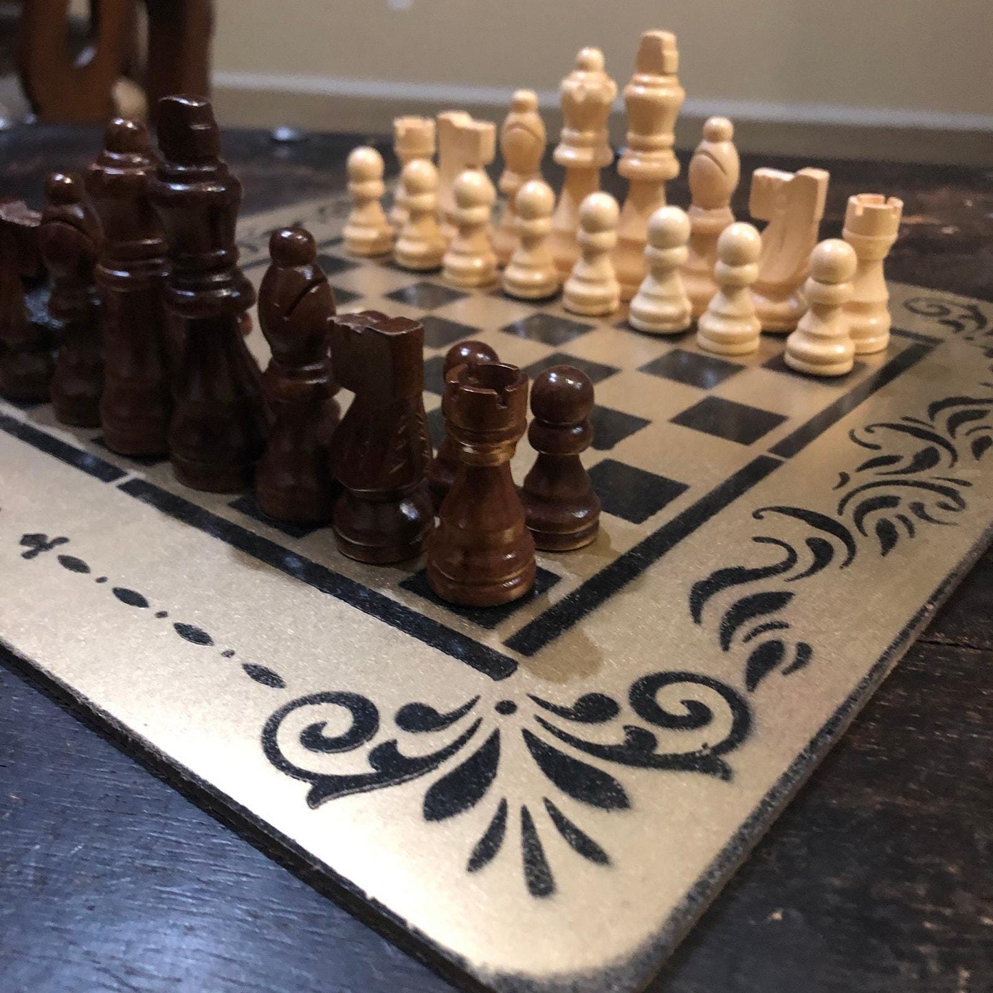 Chess Set - Gold & Black