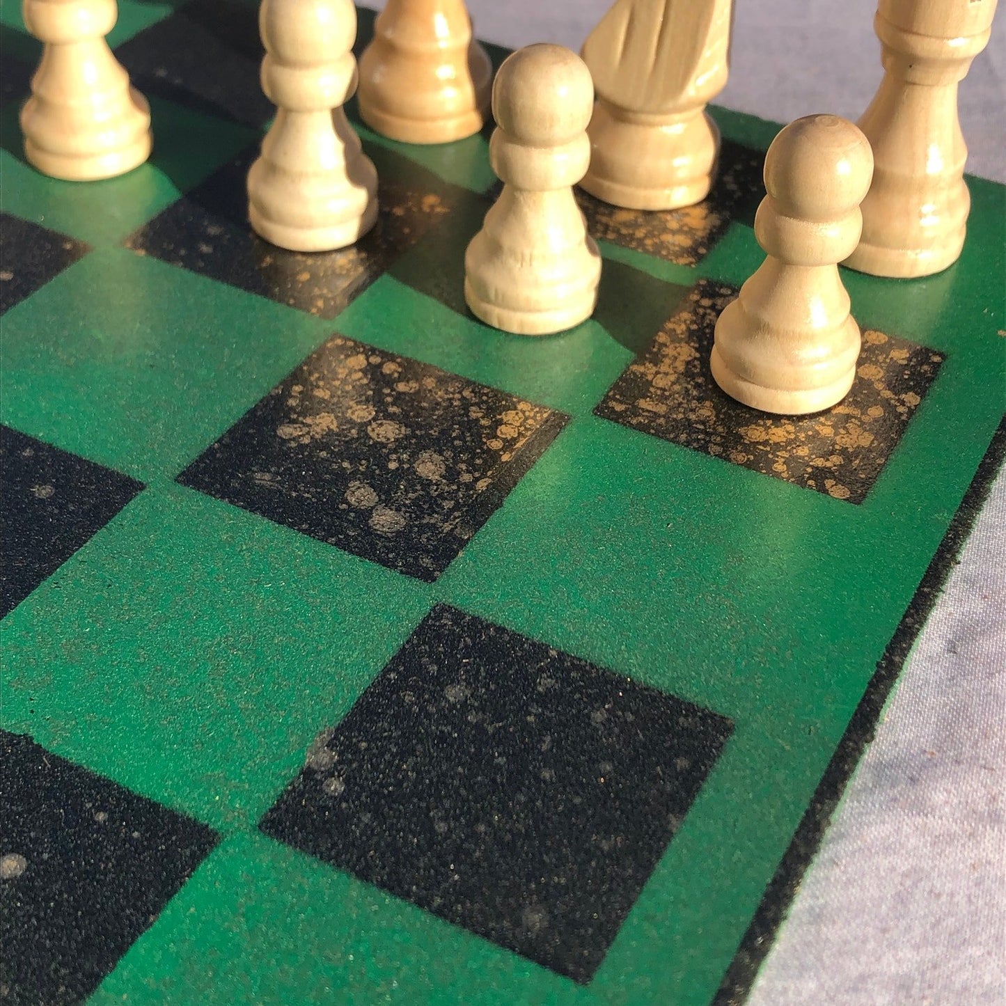 Chess Set - Greenish Gold