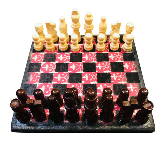 Scrapbook Chess Set - Fancy Red