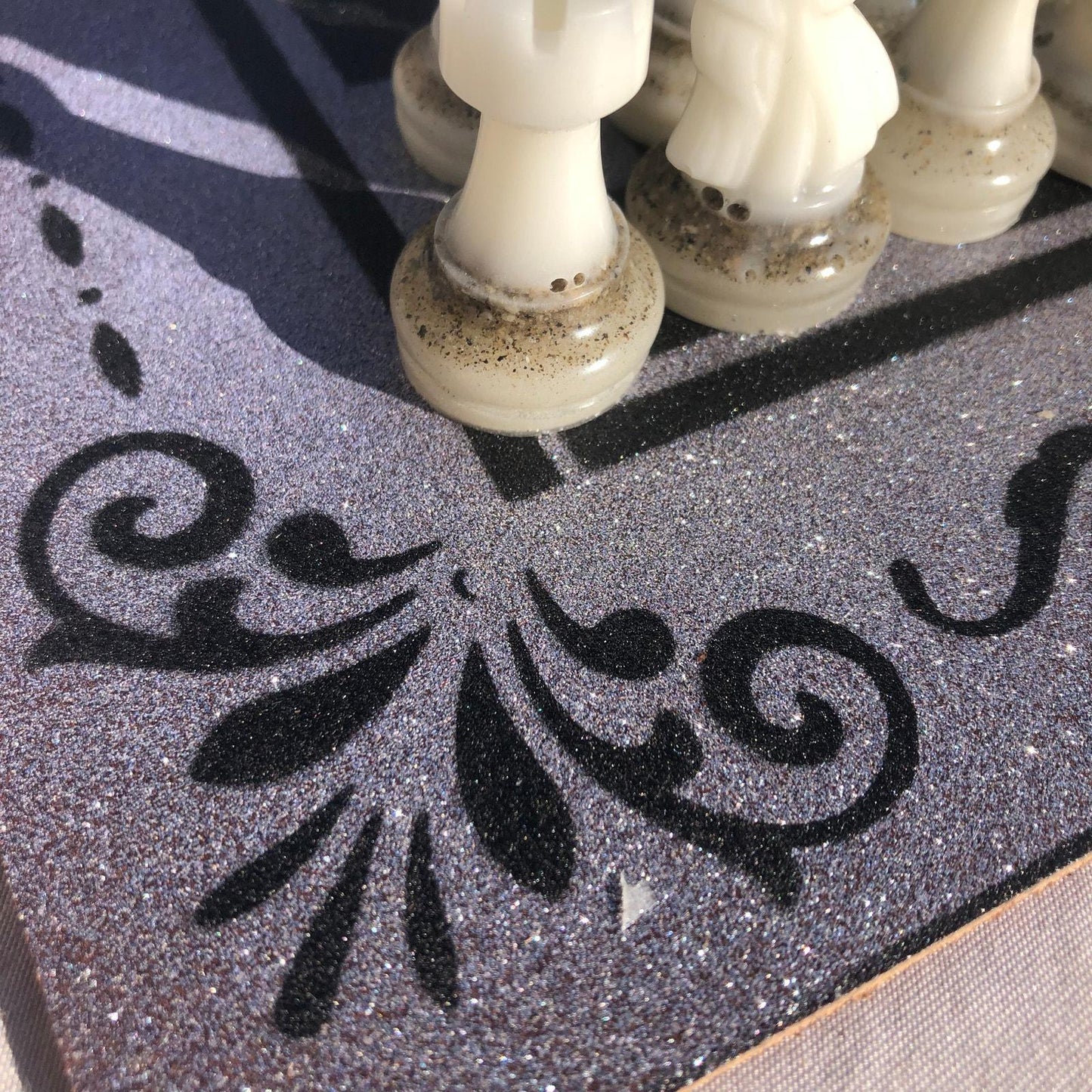 Chess Set - Sparkled Chrome