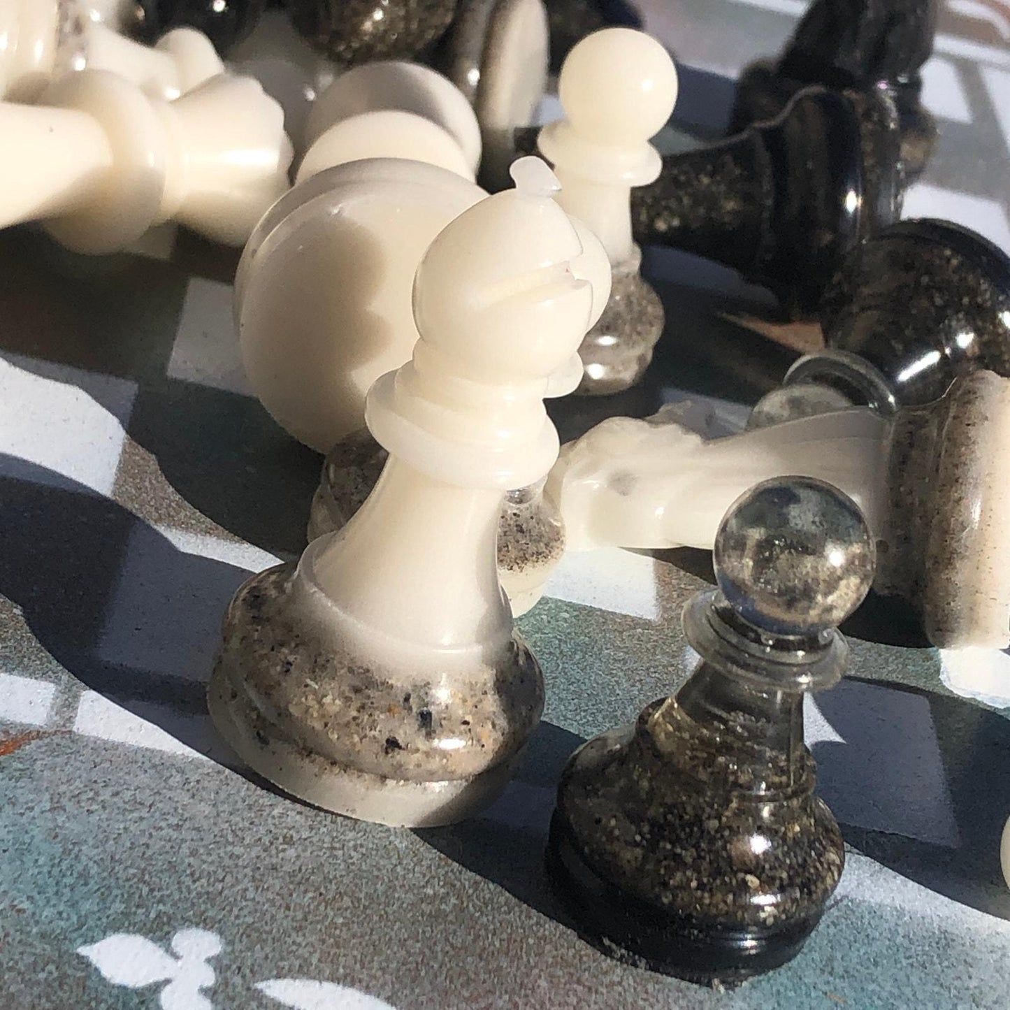 Chess Set - Greenish Orange