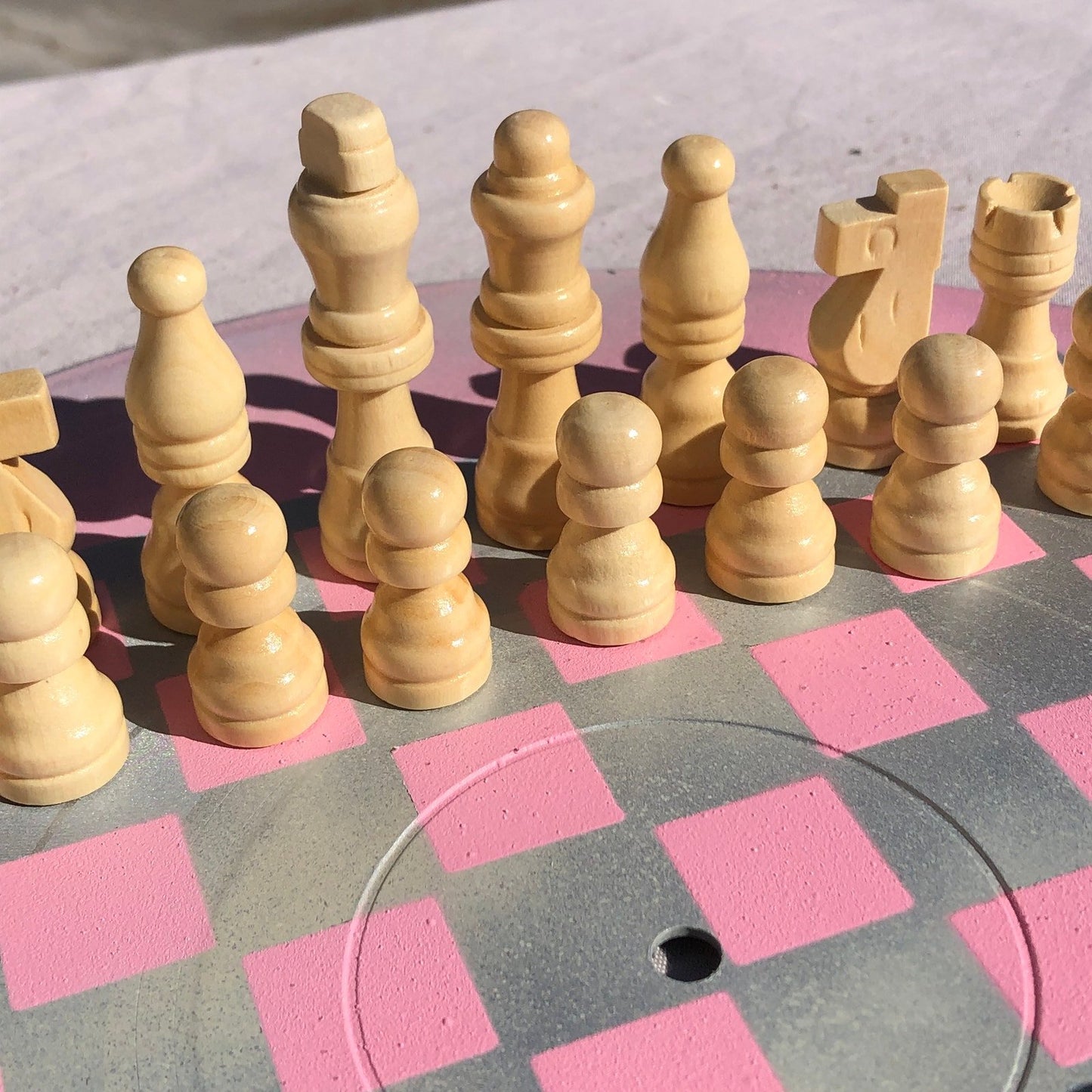 Vinyl Chess Set - Lemonade Pink