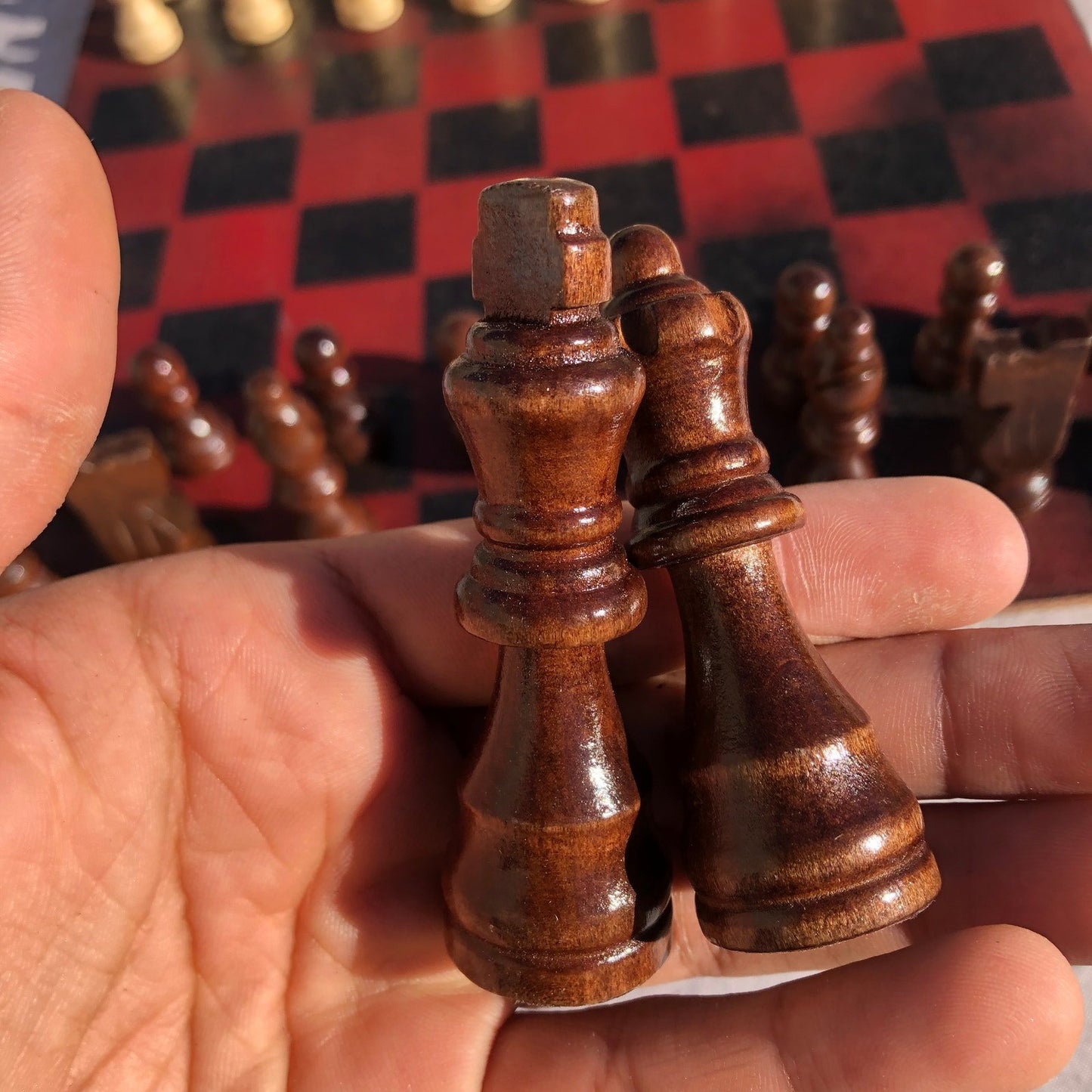 Chess Set - Red Gold Tint