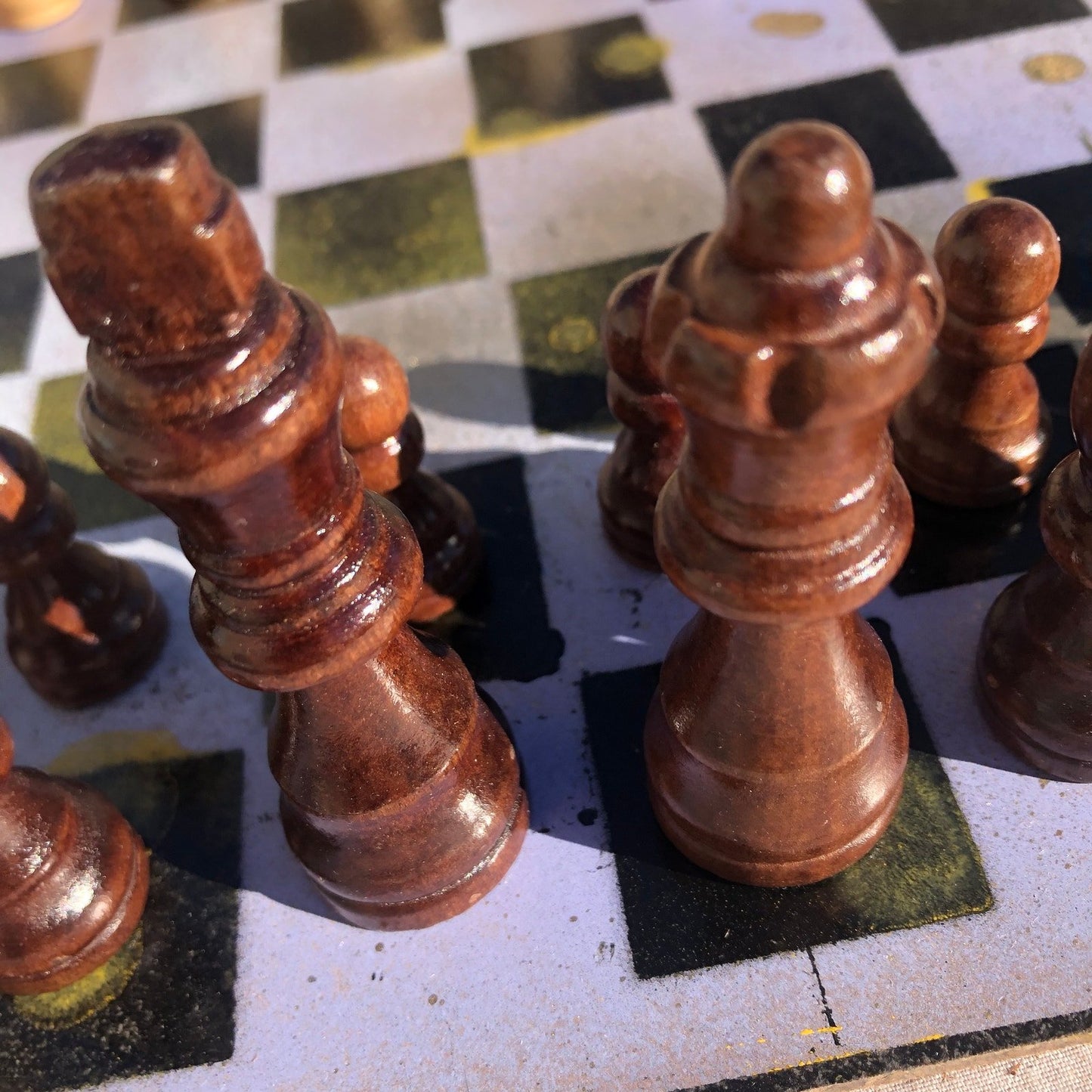 Chess Set - Yellow Drip