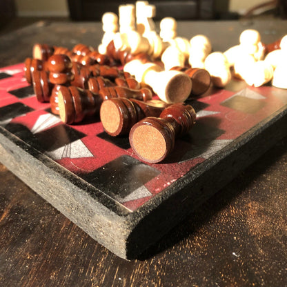 Scrapbook Chess Set - Red Paper Plane