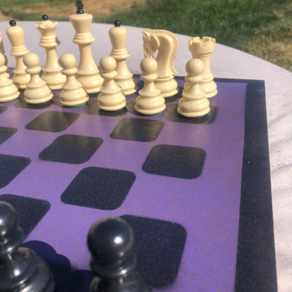 Large Chess Set - Purple & Black
