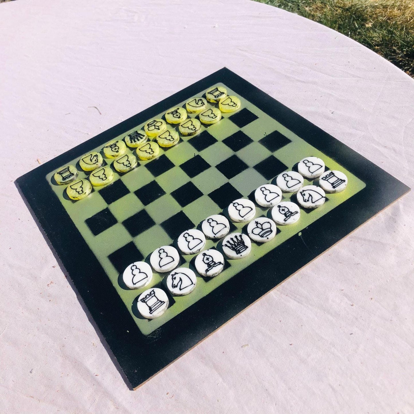 Chess Set - Sheen Green