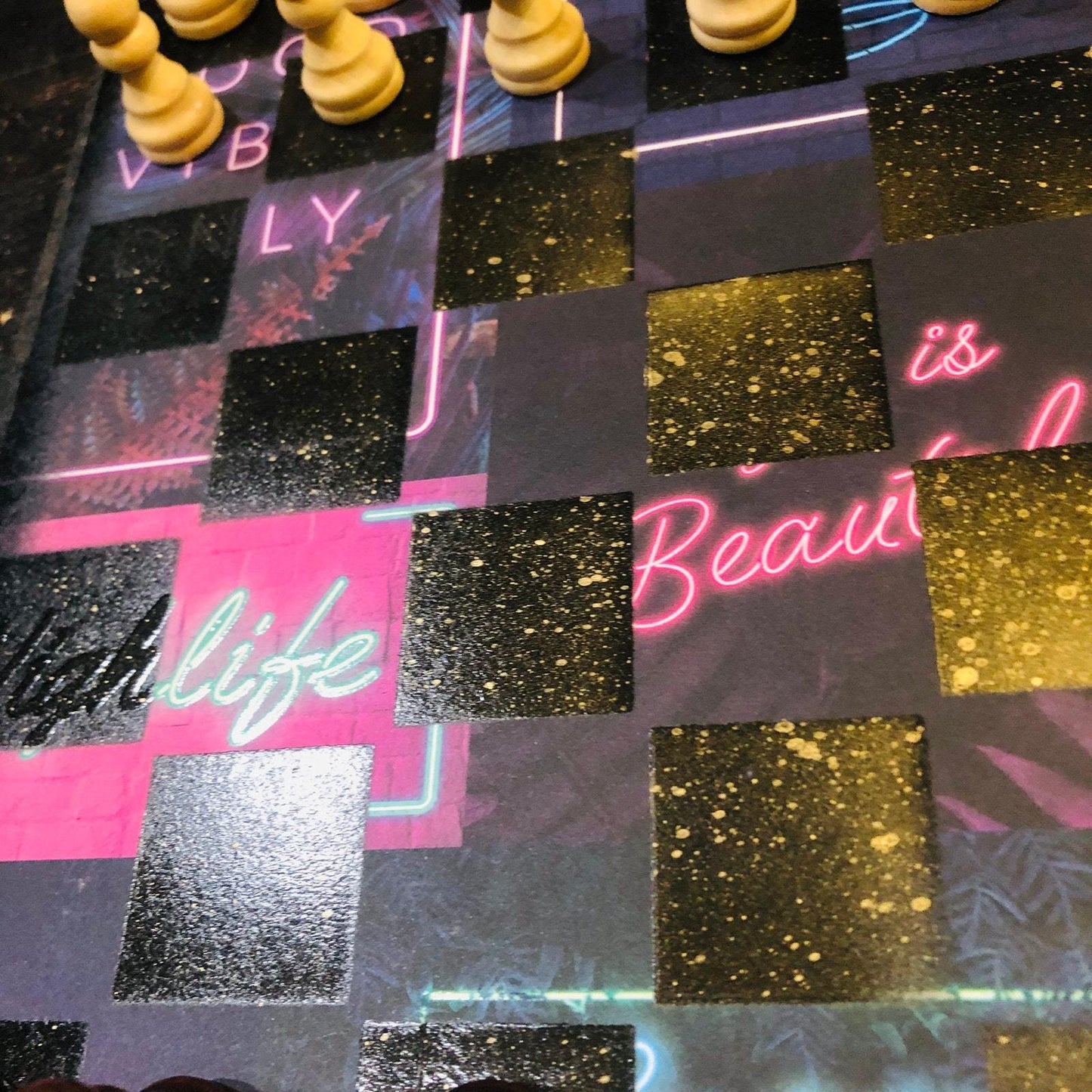 Scrapbook Chess Set - Midnight City