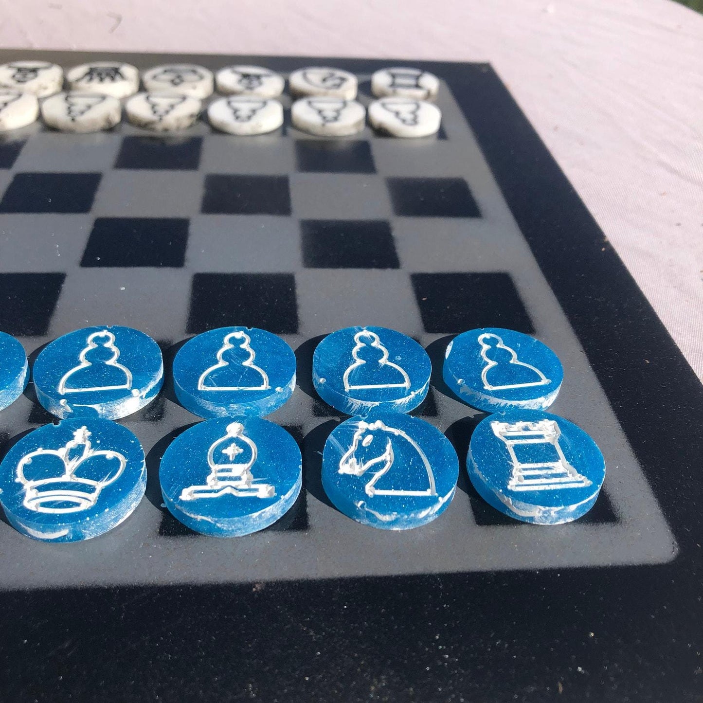 Chess Set - Slighted Blue