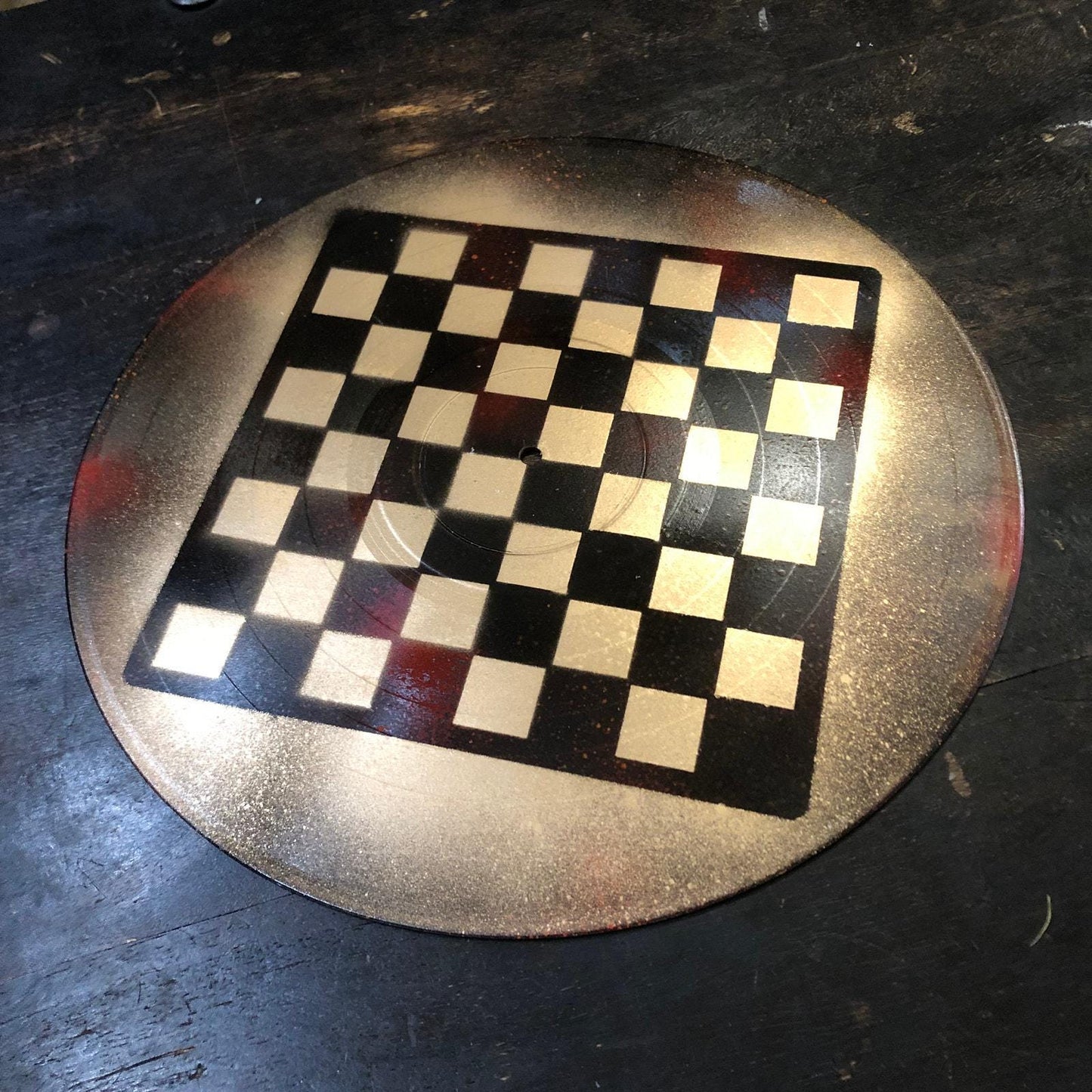 Vinyl Chess Set -Golden Red (Resin Pieces)