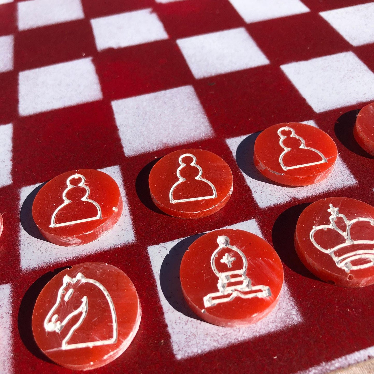 Chess Set - Sunset Red