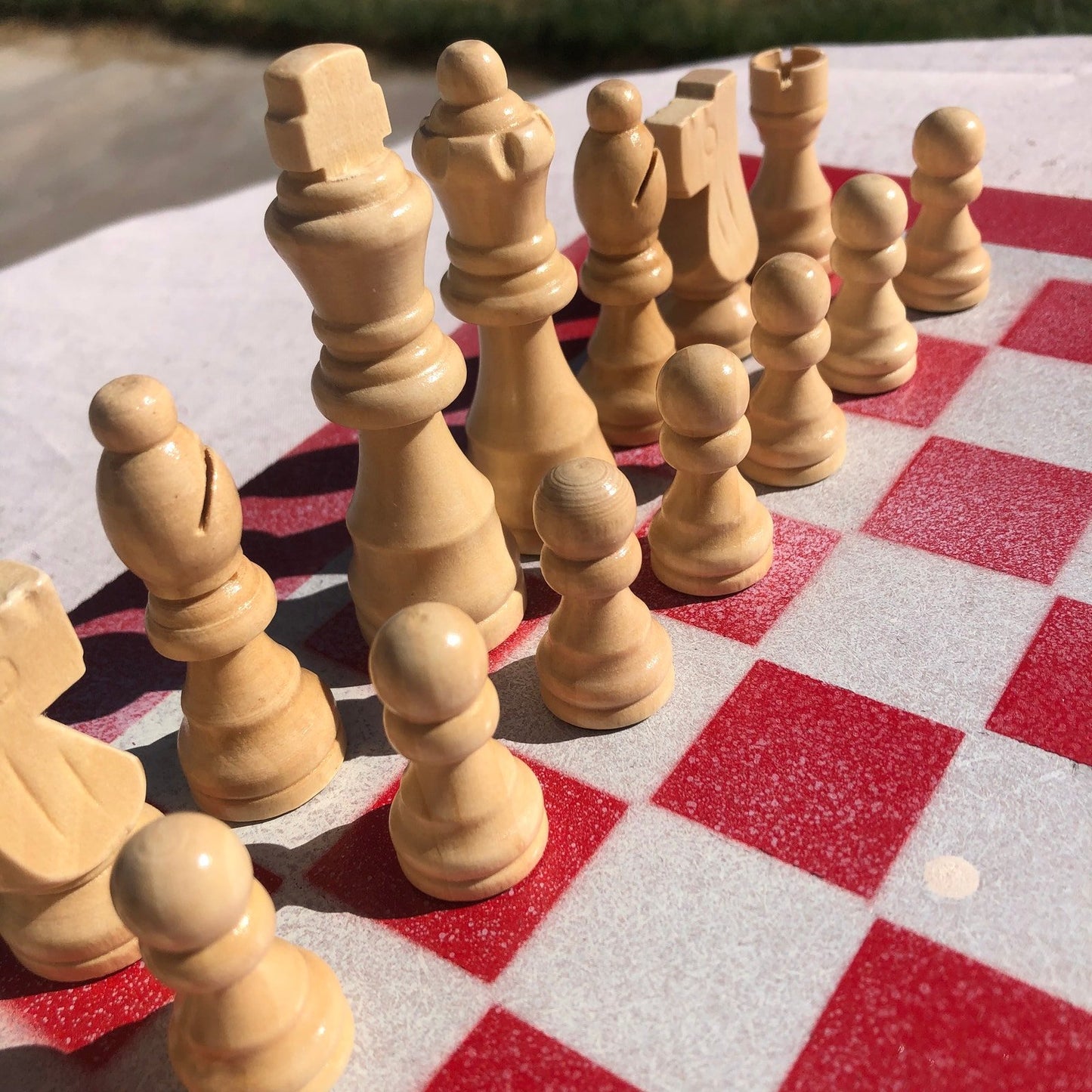 Chess Set - White & Red