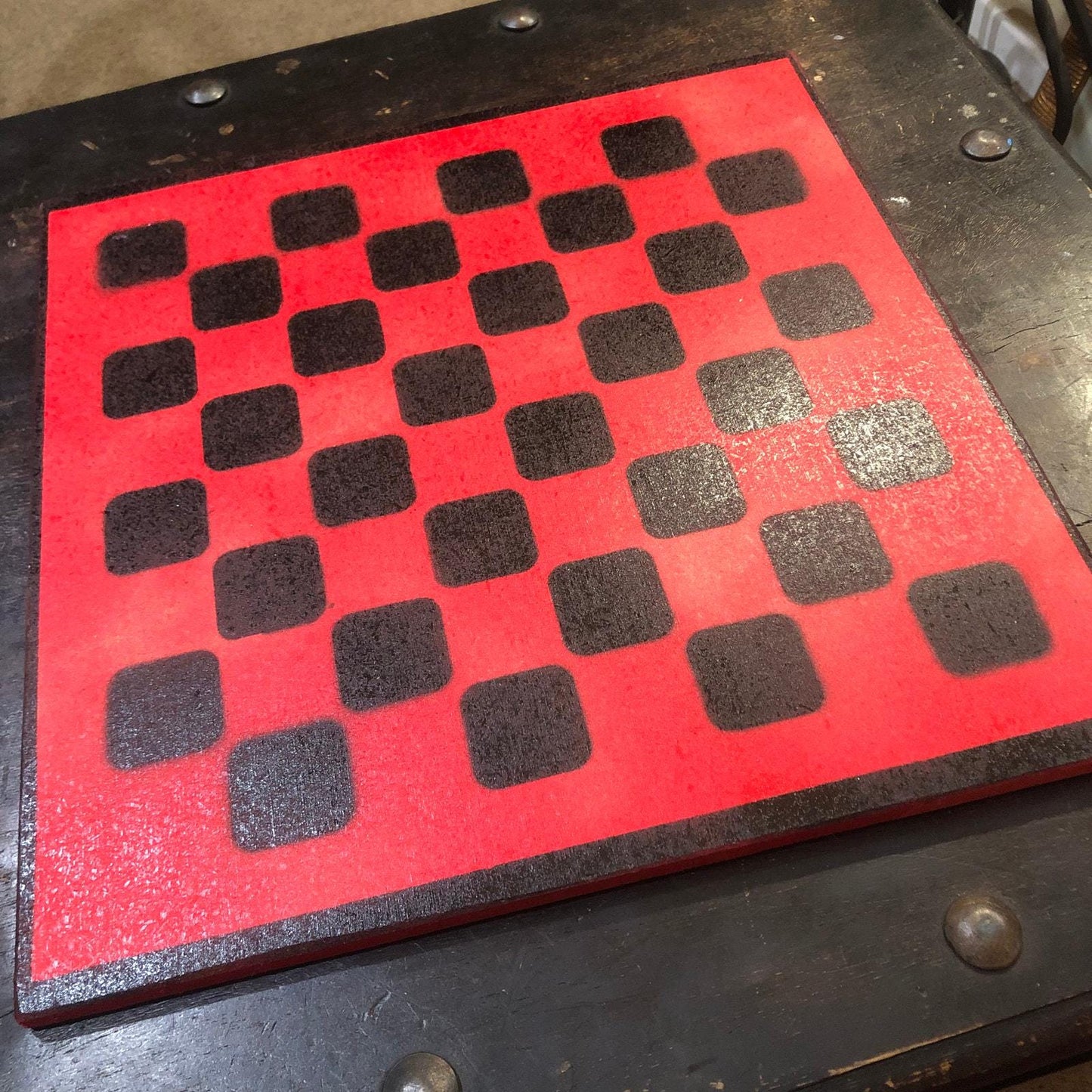 Large Chess Set - Red & Black