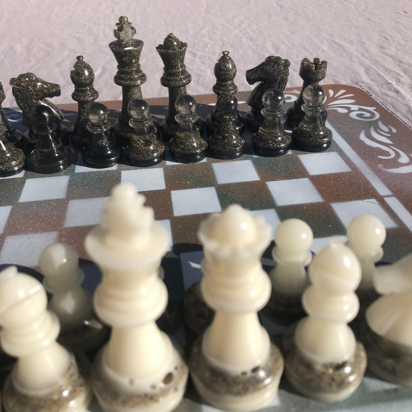 Chess Set - Greenish Orange