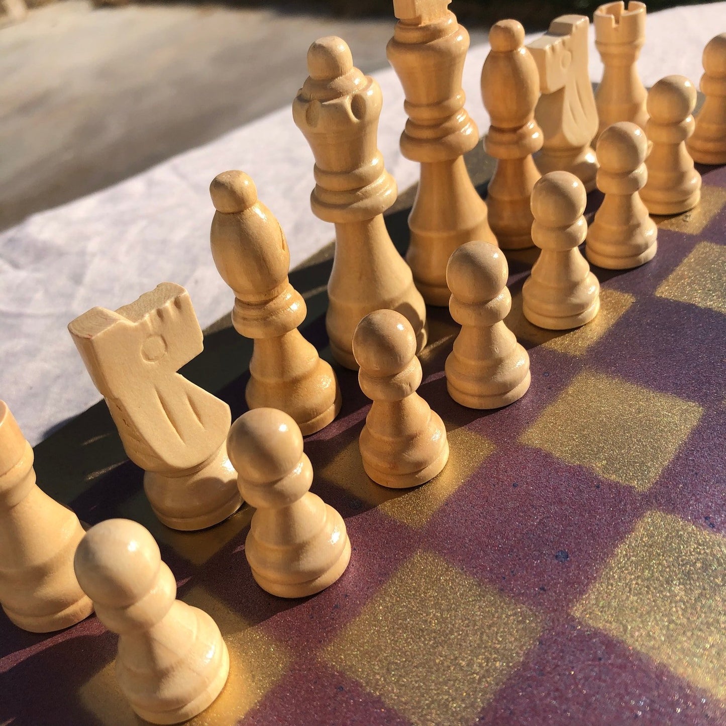 Chess Set - Purple Gold