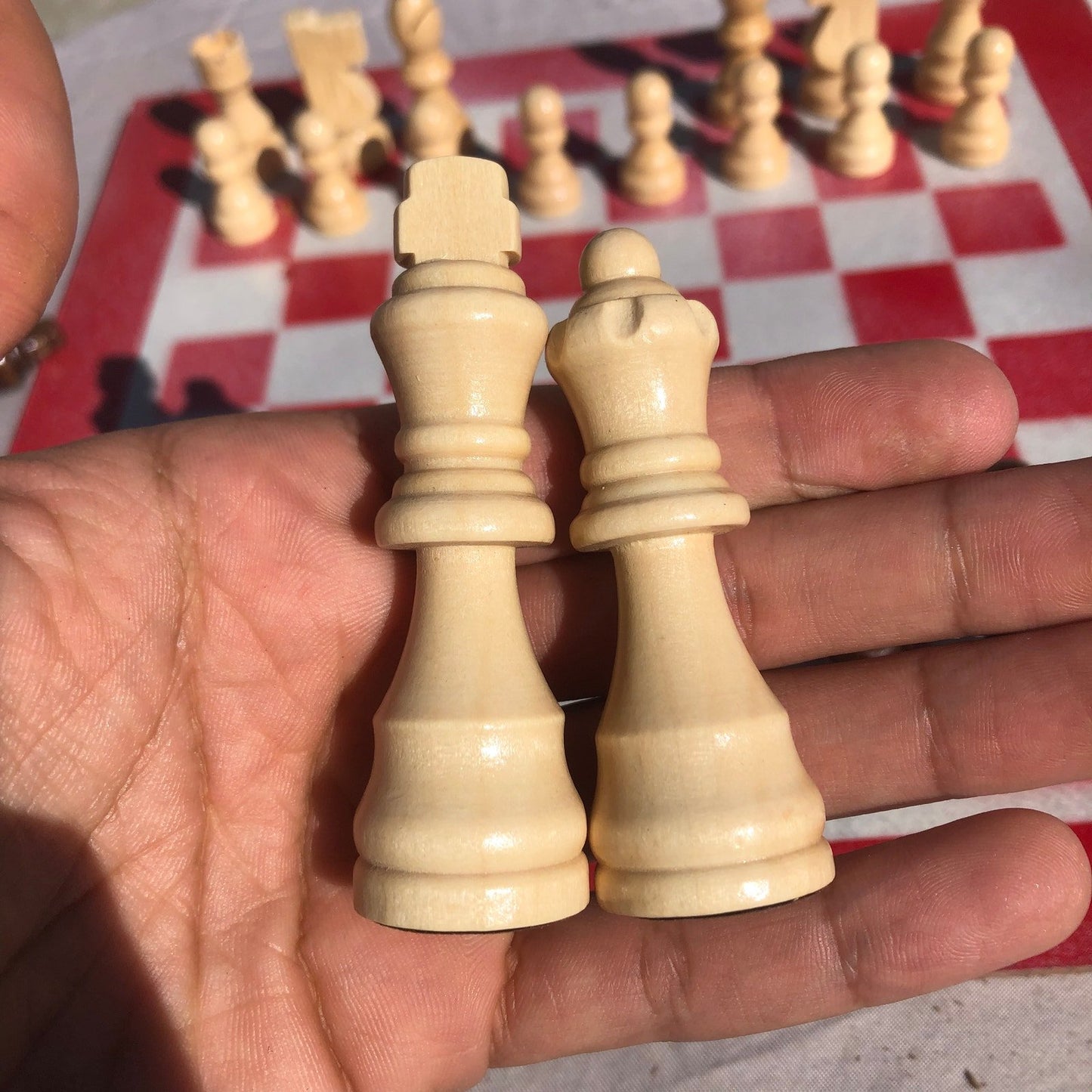 Chess Set - White & Red