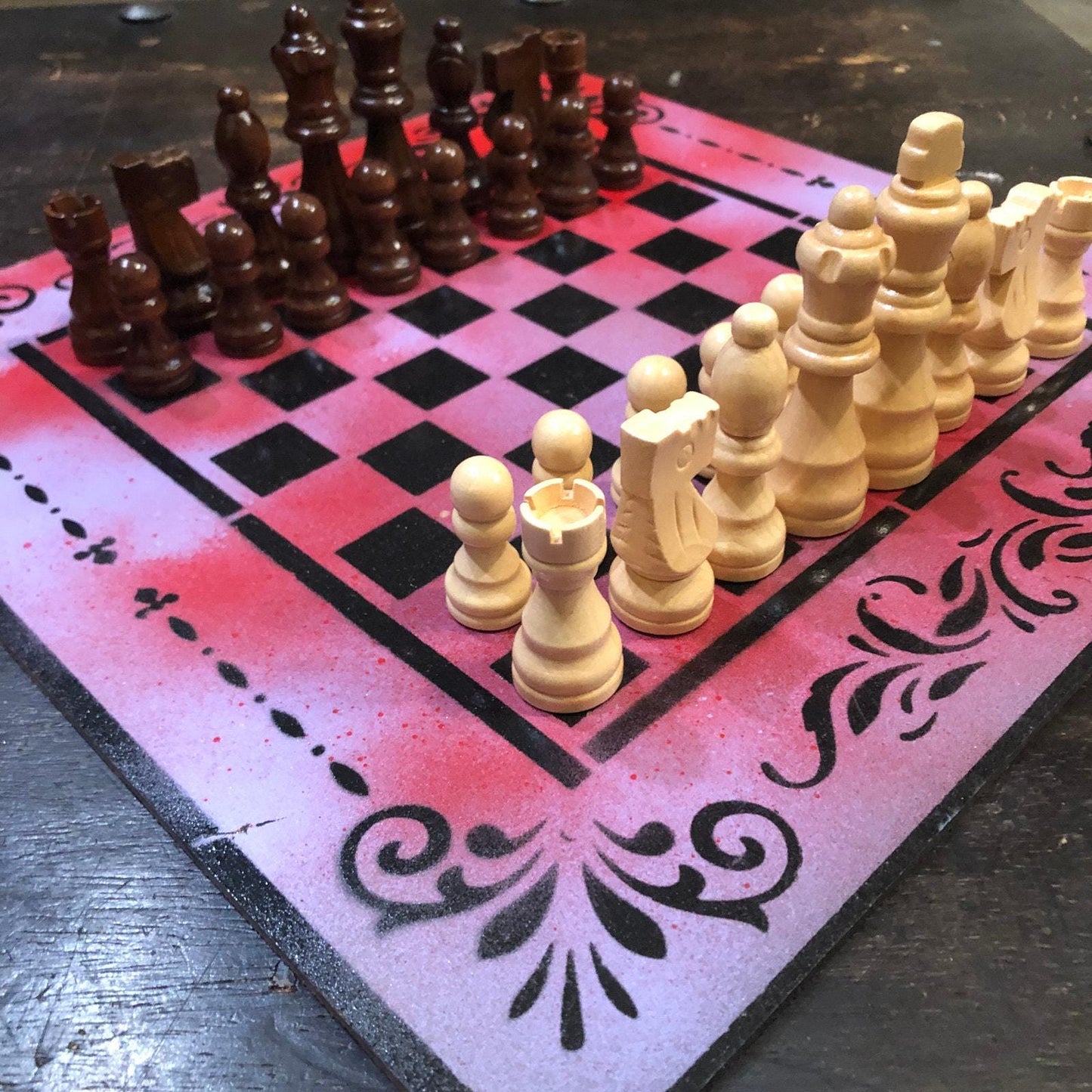 Chess Set - Purple Red Mix