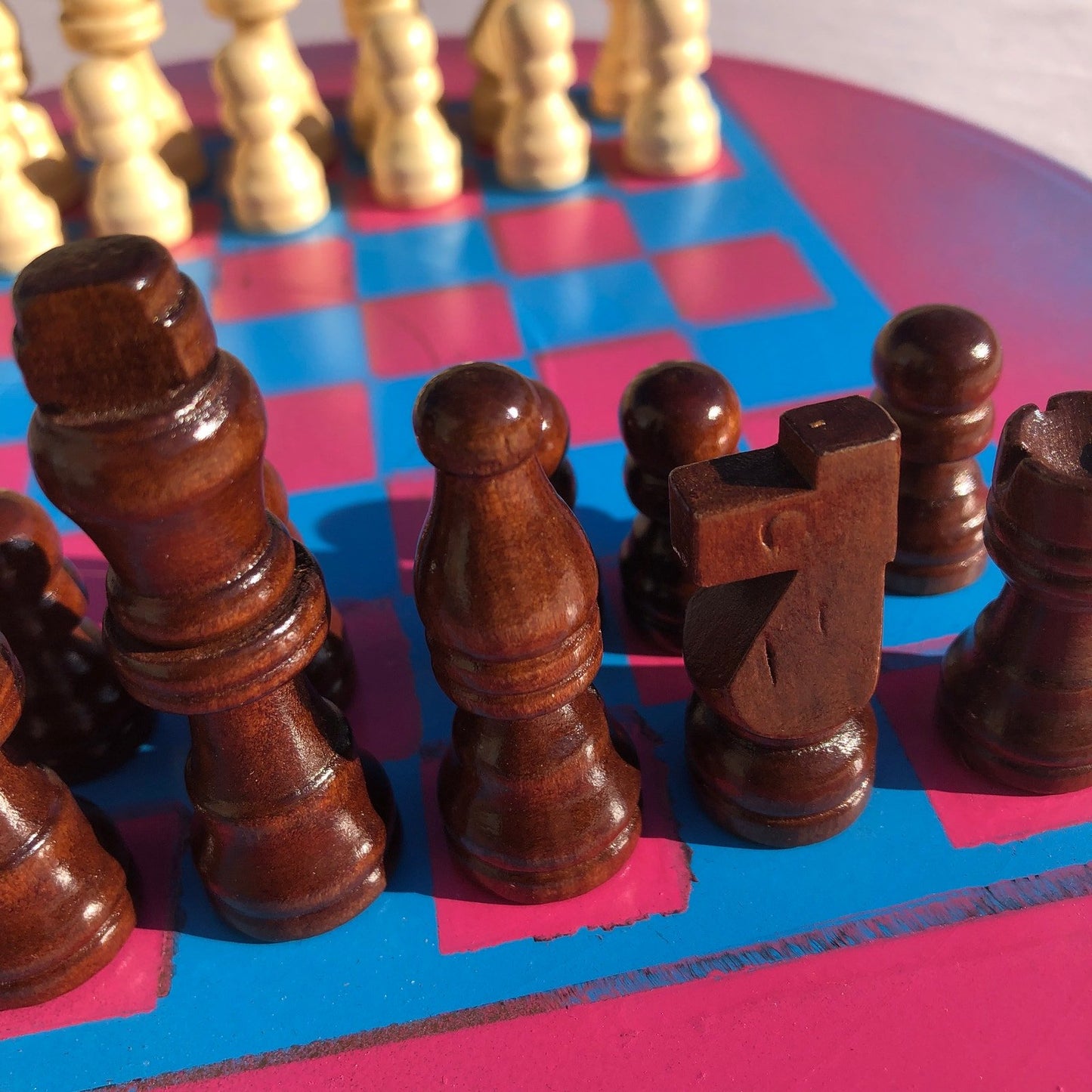 Vinyl Chess Set - Pink Berry