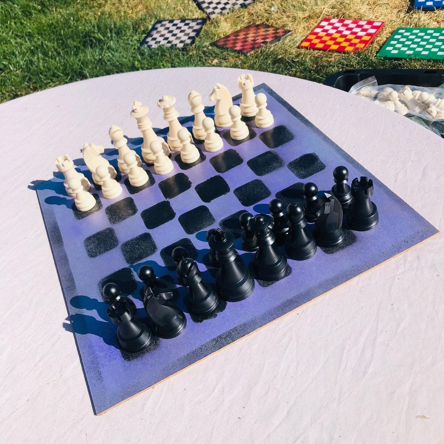 Large Chess Set - Light Purple