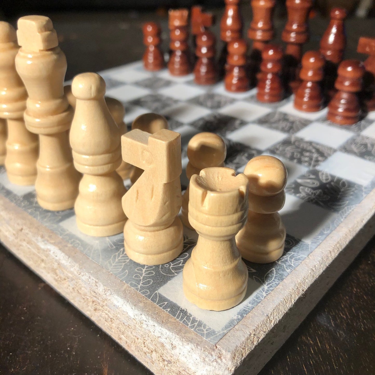 Scrapbook Chess Set - White & Black