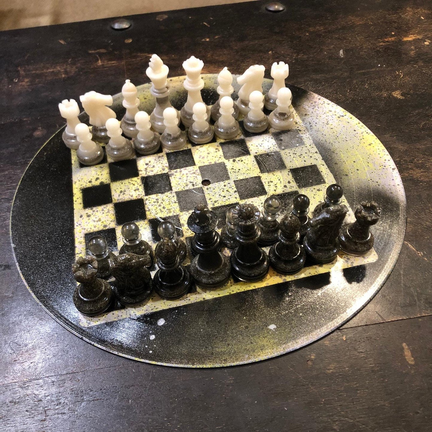 Vinyl Chess Set - Toxic Green (Resin Pieces)