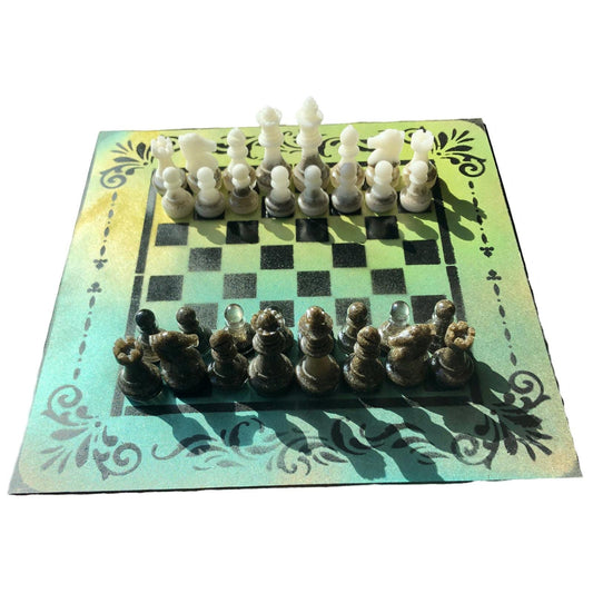 Chess Set - Precious Green Deluxe