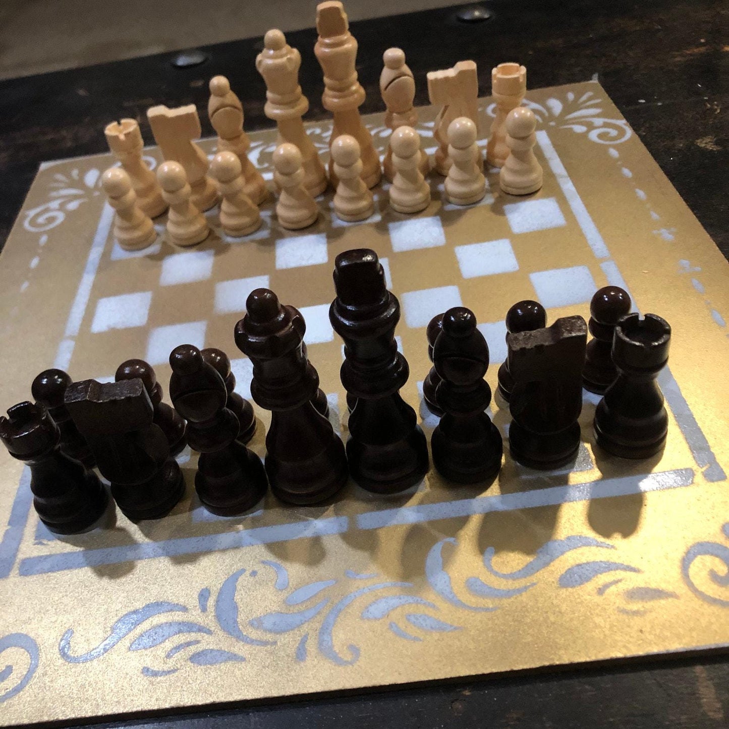 Chess Set - Golden White