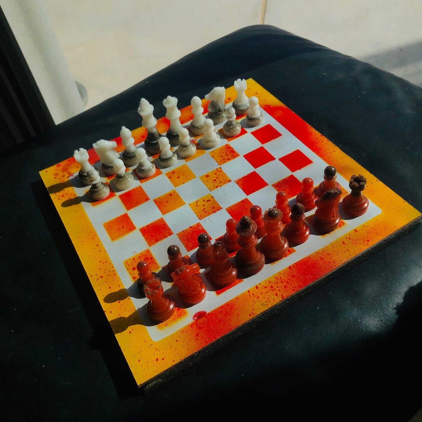 Chess Set - Fire Red Deluxe