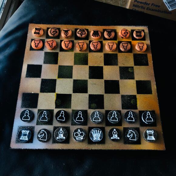 Chess Set - Orange Rust