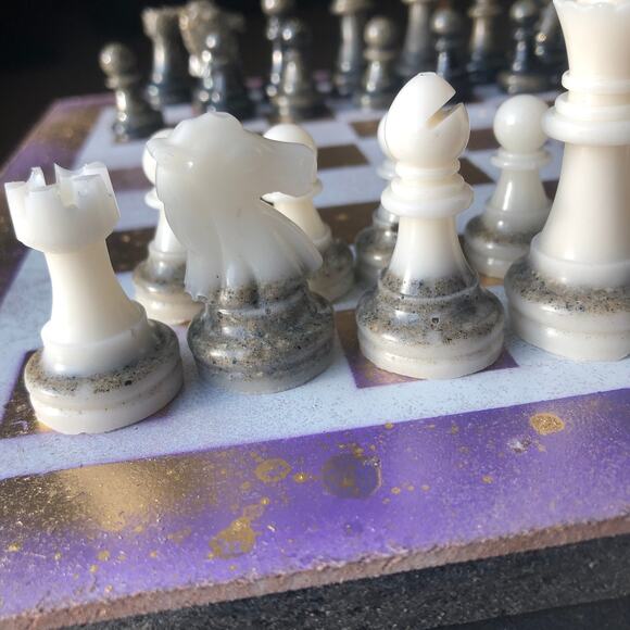 Chess Set - Purple Gold Royal