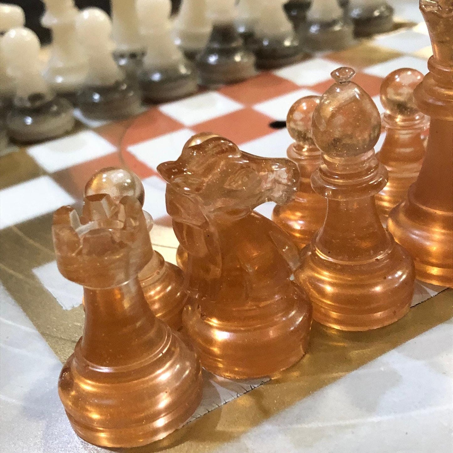 Vinyl Chess Set - Royal Gold (Resin Pieces)