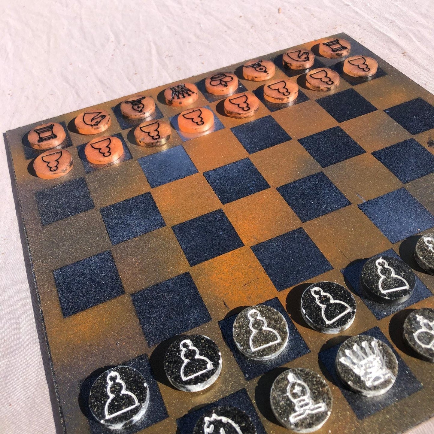 Chess Set - Offset Orange