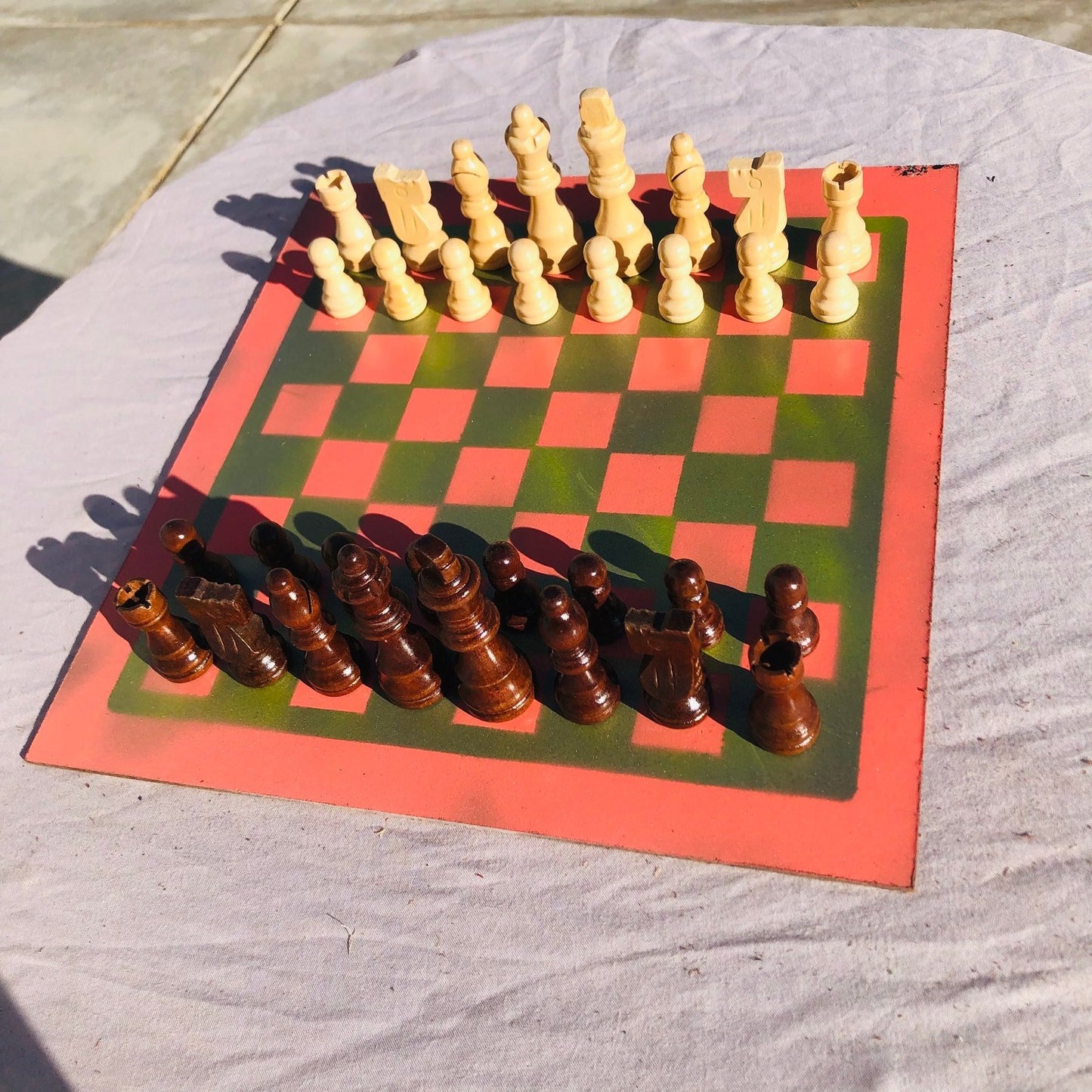 Chess Set - Peach Gold