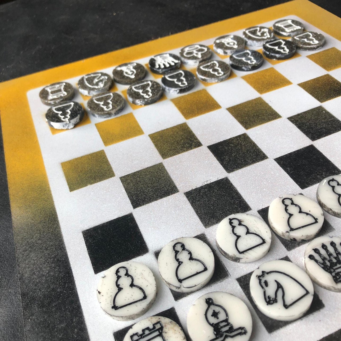 Chess Set - Yellow & Black Dual