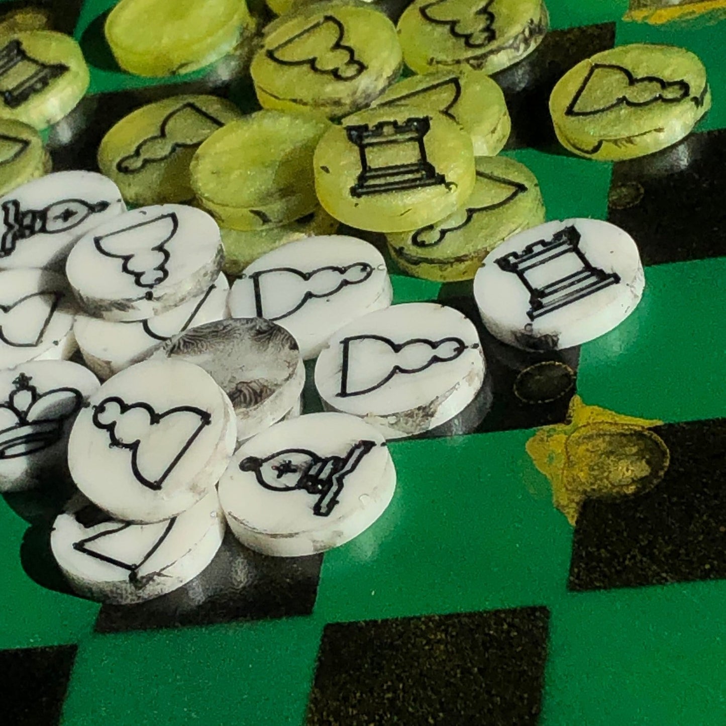 Chess Set - Green Mustard