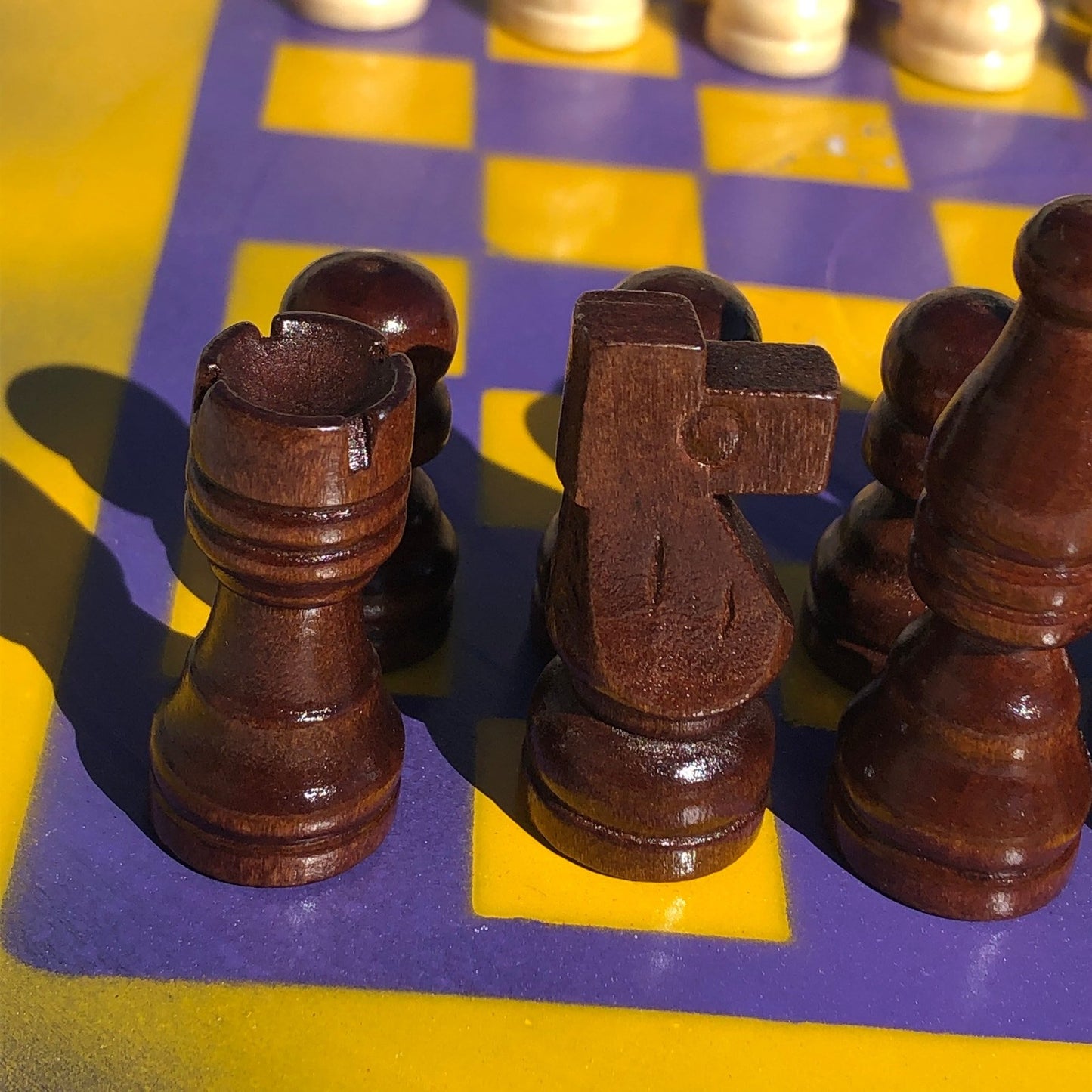 Vinyl Chess Set - Yellow Gold