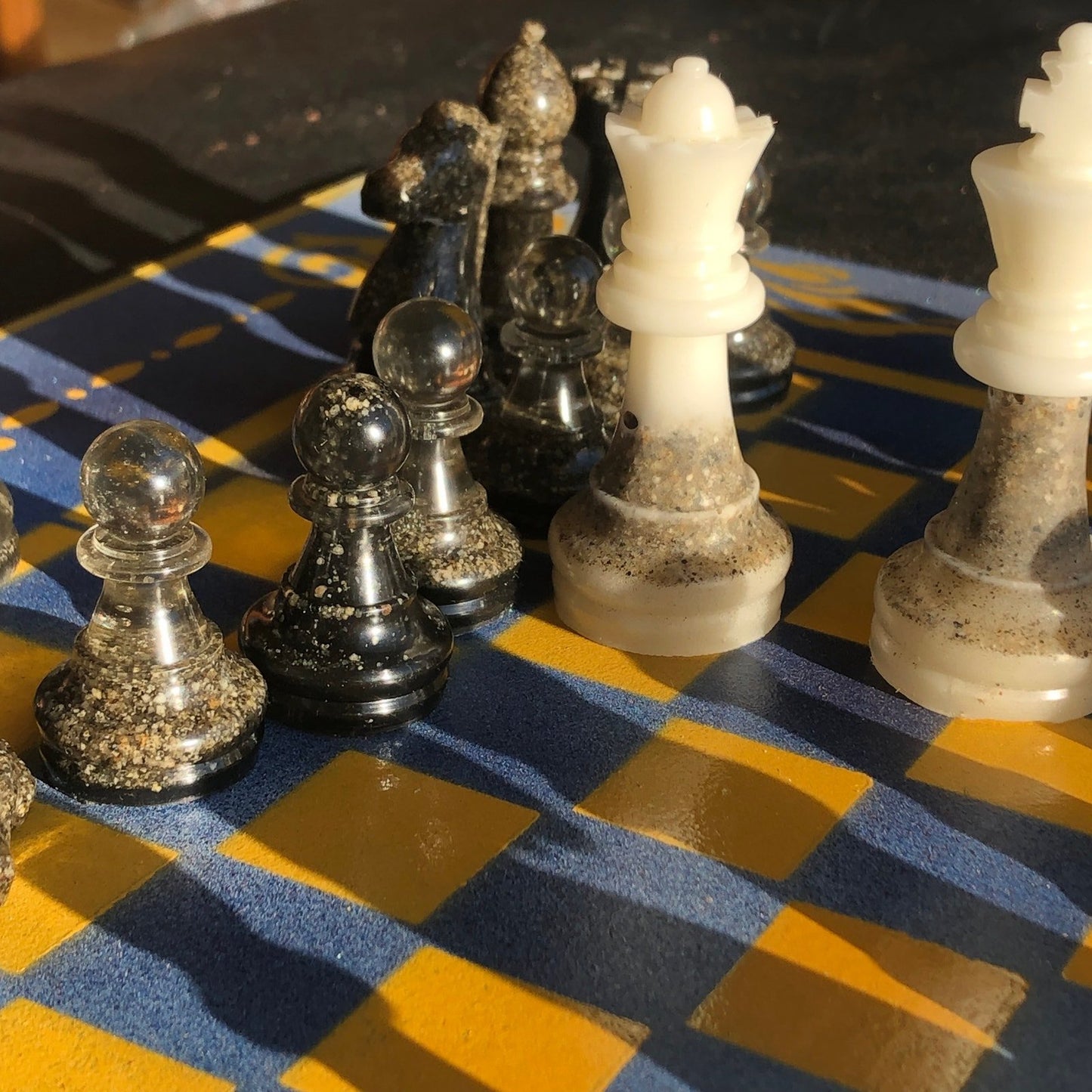 Chess Set - Blue & Yellow Royal