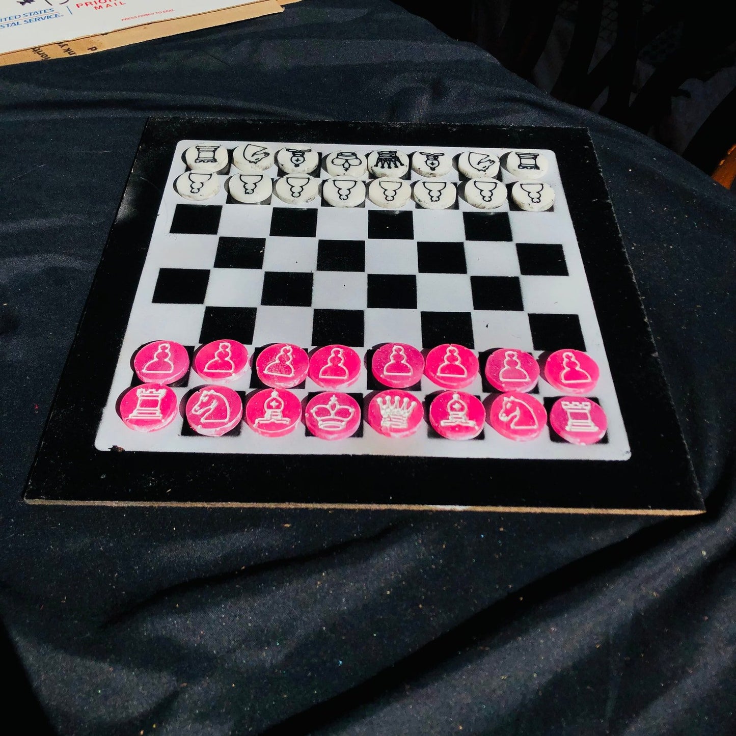 Chess Set - Checkered Pink