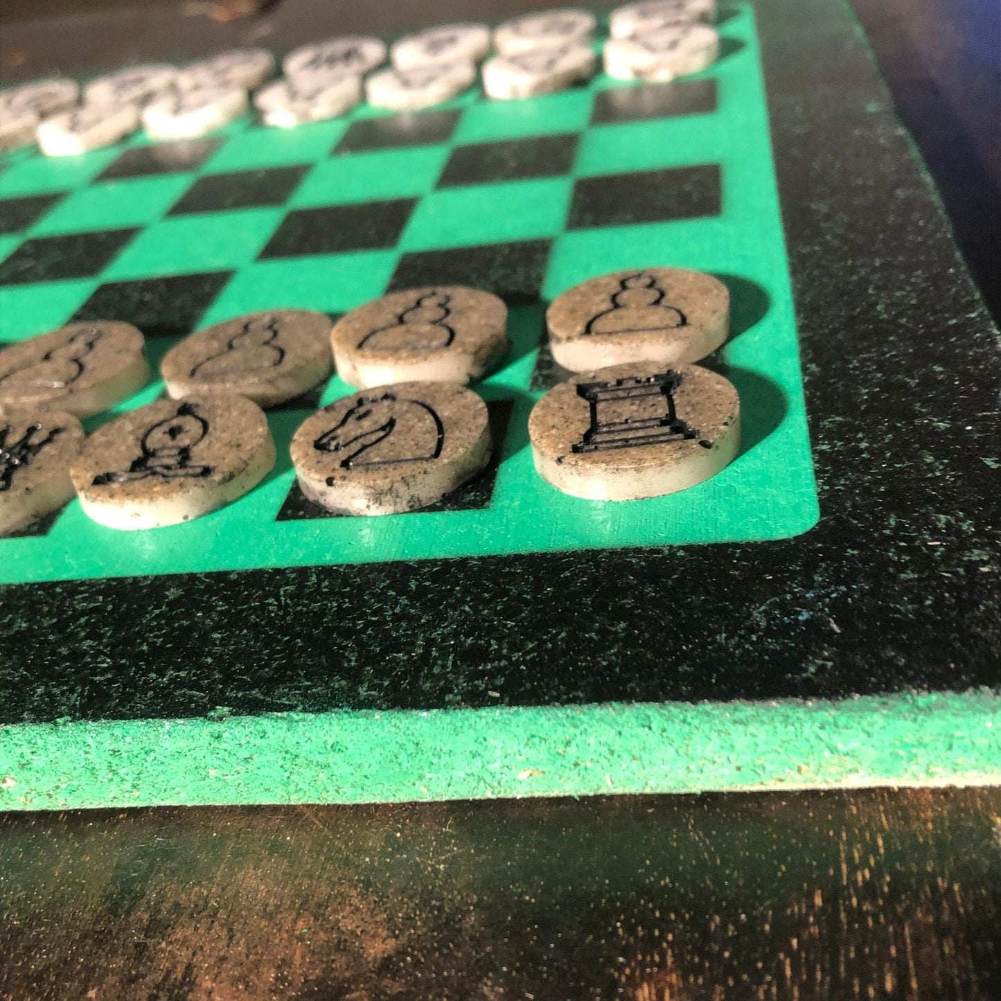 Chess Set - Black & Green Edition (Resin Pieces)